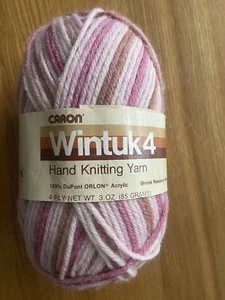 CARON WINTUK 4 — HAND KNITTING YARN -- ROSE OMBRE -- 4 PLY/ 3 OZ. -- 1 SKEIN - Picture 1 of 3