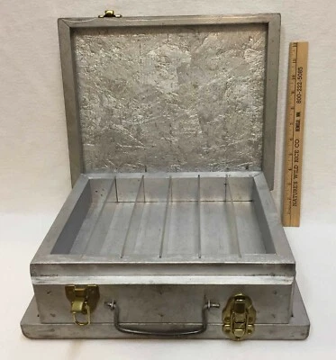 Muskie/Lucio Caja Hecha a Mano Hecho a Mano Doble Cara Nombre del Fabricante Firmado Foto 1 de 4