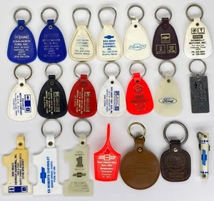 80’s Automotive Dealership Keychains LOT OF 21 Chevrolet Ford Cadillac Buick GM - Picture 1 of 6