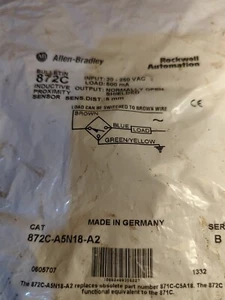 ALLEN BRADLEY BULLETIN 872C- A5N18-A2 - Picture 1 of 3
