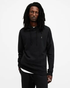 All Saints Mens Hoodie Designer Raven Pullover Overhead Hooded Hoody LARGE Size - Picture 1 of 8