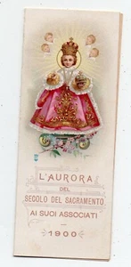 CALENDARIETTO - L'AURORA del Secolo del Sacramento - agli Associati - Anno 1900 - Imagen 1 de 3