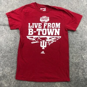 Indiana Hoosiers Shirt Mens Small Red Short Sleeve College Gameday Adidas - Picture 1 of 9