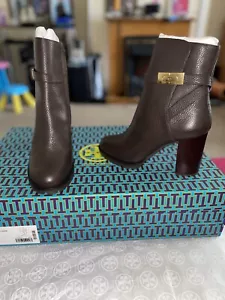 New Tory Burch Brooke Ankle Boots, Brown Leather Uk 6, US8.5 RRP 405 BNIB - Picture 1 of 3