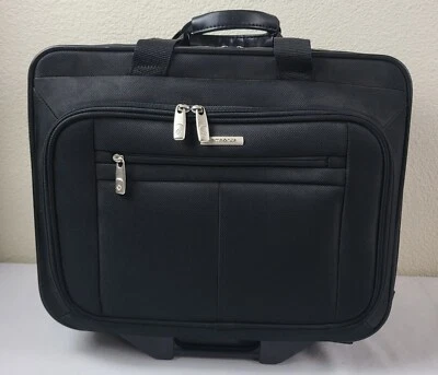 Samsonite Black Rolling Business Briefcase Carry On Luggage Laptop Travel Bag - Image 1 of 4