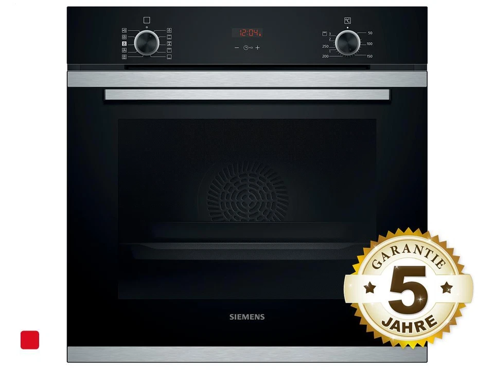 Siemens HR214ABS0 Backofen mit Dampfunterstützung Edelstahl 60cm - Bild 1 von 4