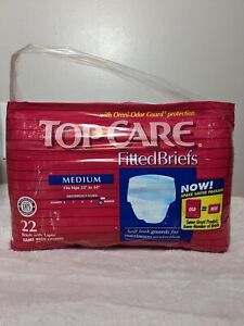 Vintage Top Care Adult Diapers Size Medium 22 Count. Plastic With Tape.