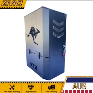 380Widex200Depthx500Hmm Black Kangaroo Aluminium Jerry Can Holder 3mm Flat Plate - Picture 1 of 16