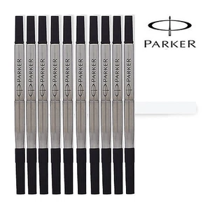 Parker Rollerball Refills Black Medium Pt 0.7 Made In France 10 Refills - Picture 1 of 2