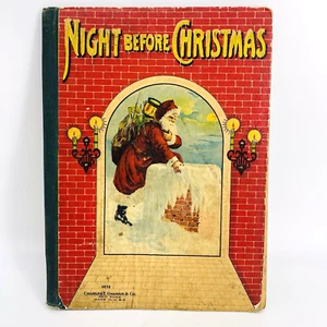 ANTIQUE VICTORIAN ERA NIGHT BEFORE CHRISTMAS CHARLES E. GRAHAM-ST. NICK-SANTA - Picture 1 of 20