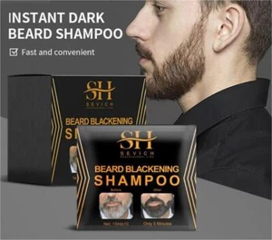 Champú de tinte de cabello simple para barba negra para hombres oscurecimiento permanente coloración del cabello - Imagen 1 de 11