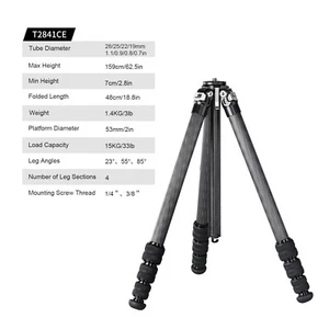 Sunwayfoto T2841CE Ultra Compact Series Carbon Fiber Tripod with Special Shaped - Photo 1/9