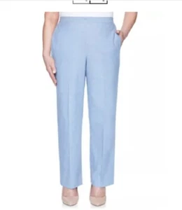 ALFRED DUNNER MUJER NORTH LIGHTS CINTURA ELÁSTICA PANTALÓN, 16W Med AZUL NUEVO CON ETIQUETAS - Imagen 1 de 6