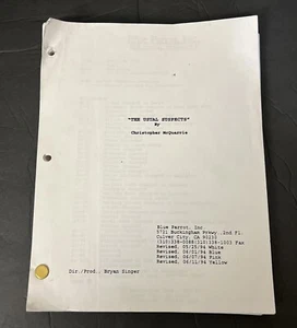 The Usual Suspects Script Christopher McQuarrie Bryan Singer Revisions - Picture 1 of 5