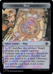 Map // Dinosaur (0009) Double-Sided Token 17 // 9 T MTG LCI NM FOIL - Picture 1 of 2