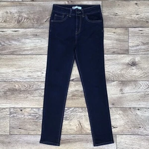 Levi’s 721 High Rise Skinny Girls Jeans 10 REG W24 Adjustable L25 Dark Indigo - Picture 1 of 9