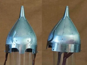 Casco Khitan/Liao, listo para la batalla, acero suave de 2 mm, casco del siglo X - Imagen 1 de 3