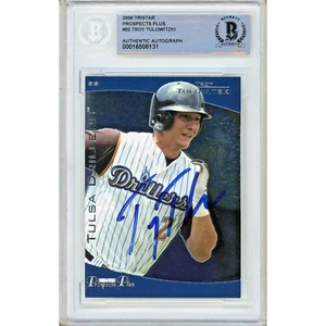 2006 Tristar Prospects #92 Troy Tulowitzki Signed Card AUTO Beckett Slab Rockies - Picture 1 of 5