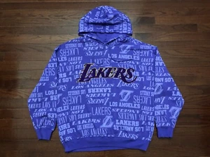 WOMENS LOS ANGELES LAKERS HOODED SWEATSHIRT LADIES XL PURPLE HOODIE NBA LA - Picture 1 of 4