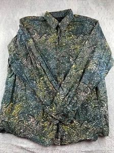 Camicia uomo Pete Huntington Bali stampa palma manica lunga con bottoni taglia 2XL - Foto 1 di 9