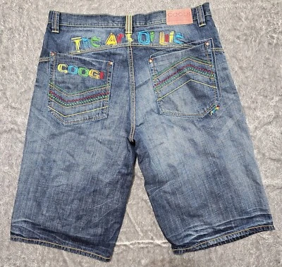 Pantalones cortos vintage Coogi para hombre talla 40 bordados El arte de la vida Y2k holgados hiphop Foto 1 de 4