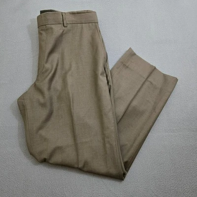 Hugo Boss Men 35R Brown James Brown 100% Virgin Wool Flat Front Dress Pants - Image 1 of 4