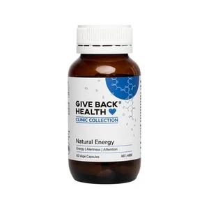 Give Back Health Clinic Collection Natural Energy 60 Vege Capsules - Picture 1 of 1