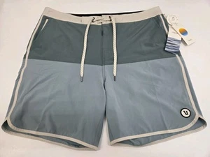 Nuevo con etiquetas Pantalones Cortos Vuori Para Hombres Cruise Board Azul/Verde Bolsillos Cordón Talla 36 #7500 - Imagen 1 de 8