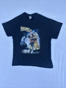 Vintage Y2K Heavy Cotton Back to the Future II Poster lizenziertes T-Shirt Gr. Large - Bild 1 von 8