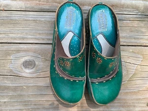 Spring Step L'Artiste Chino Clog Mule Women EU37 US 6.5 - 7 Teal Green - Picture 1 of 10