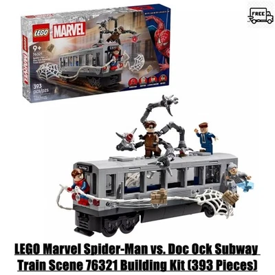 Lego Marvel Spider-Man vs. Doc Ock Subway Train Scene 76321 kit de construção (393 Pi - Imagem 1 de 4