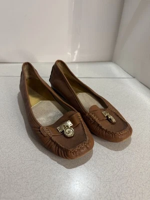 Michael Kors Hamilton Leather Moccasin Loafers - Brown - Size 9 - Image 1 of 4