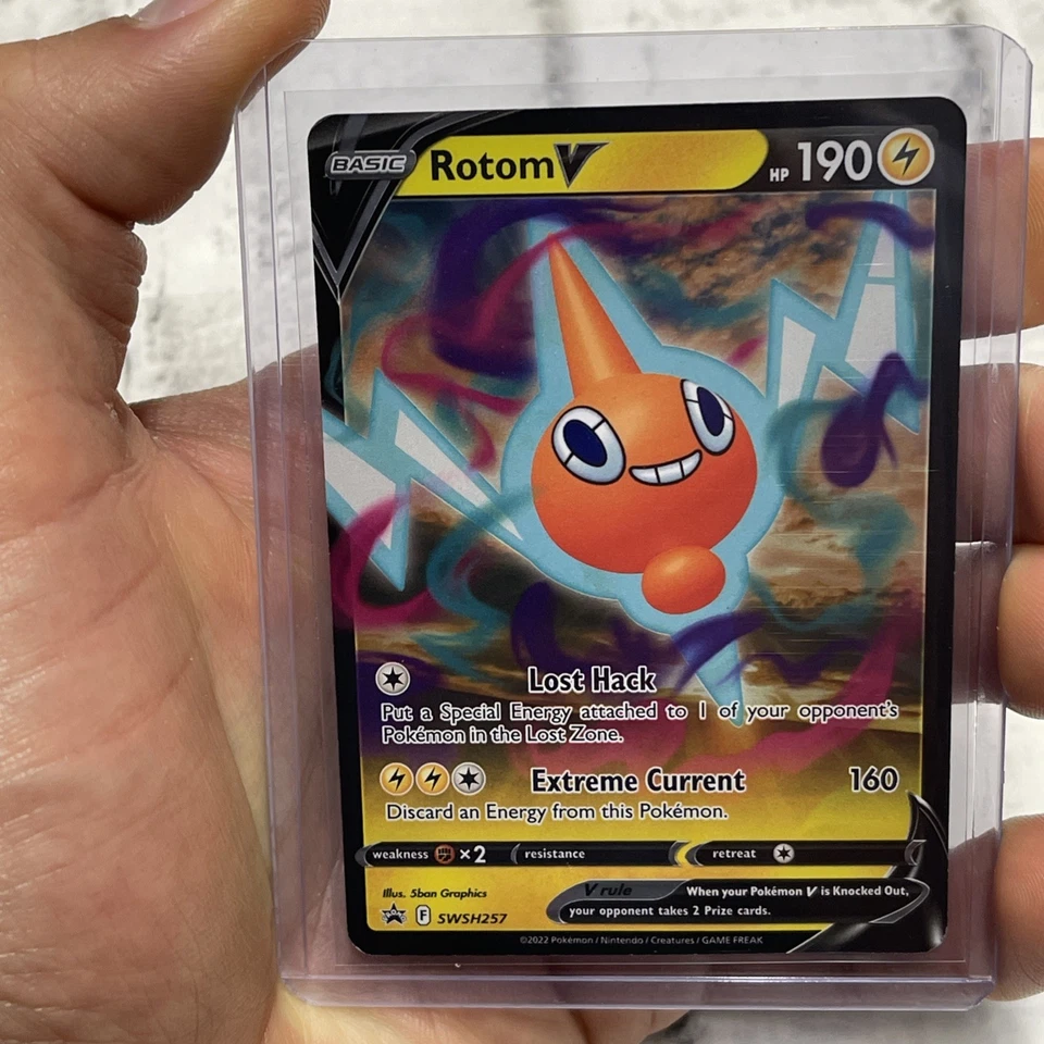 Pokémon Rotom V SWSH257 Sword & Shield Holo Black Star Promo NM Pokemon Card TCG - Image 1 of 3