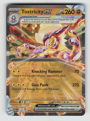 Pokemon - Toxtricity ex - 100/182 SV04: Paradox Rift - Double Rare - NM - Image 1 of 2