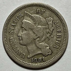 1881 3C Nickel Nice U.S. Coin - Picture 1 of 2