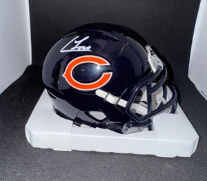 Mini casco de fútbol americano de velocidad firmado por Coleston Loveland Chicago Bears con certificado de autenticidad JSA - Imagen 1 de 7