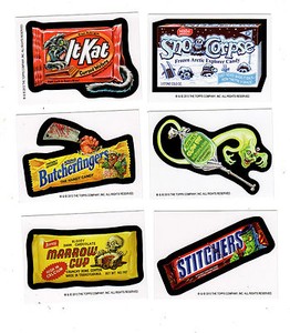 2013 Topps Wacky Packages Halloween Complete 6 Postcard Bio Card Set