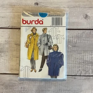 Burda 4917 Sewing Pattern Coat Jacket Lined Collar 2 Lengths Miss Sz 16-26 UNCUT - Picture 1 of 3