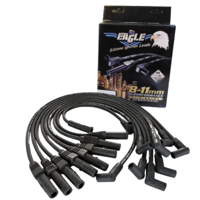  Eagle 9mm Ignition Spark Plug Leads Holden V8 253 308 Around Covers HEI BLK - Image 1 of 3