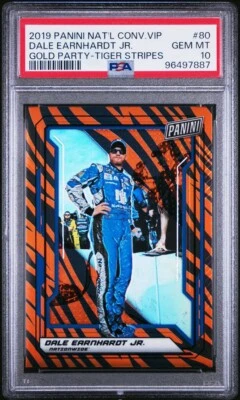 Dale Earnhardt Jr 2019 The National VIP Gold Party Tiger Stripes PSA 10 Pop 2 - Image 1 of 2