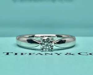 Tiffany & Co Harmony .22ct Diamond & Platinum Engagement Ring W/ Certification - Picture 1 of 15