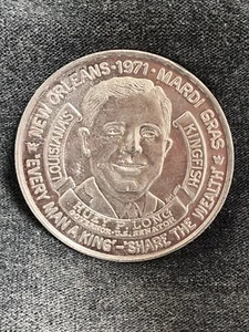 1971 Mardi Gras Doubloon Krewe Of Crescent City Senator Huey P. Long "Kingfish"  - Picture 1 of 2