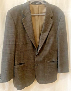 Gianfranco Ruffini Suit Jacket Men's Brown Lambswool Notch Lapel Single Breasted - Picture 1 of 11