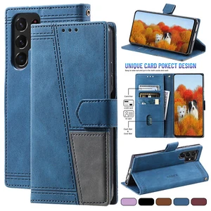 For Samsung Galaxy S22 S21 S20 Note Magnetic Leather Wallet Flip Case Card Cover - Picture 1 of 52