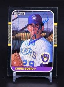 1987 Chris Bosio signed ROOKIE card Donruss #478 AUTO RC Autographed READ - Picture 1 of 2