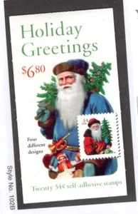 2001 34 cent Christmas Santa booklet of 20, Scott #BK286, Mint NH - Picture 1 of 1