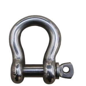 MARINE 3/8” US TYPE BOW SHACKLE FOR BOAT CHAIN 4,400 Pounds 316 STAINLESS STEEL - Bild 1 von 2