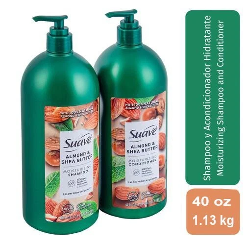 Champú/acondicionador profesional de manteca de karité de almendras suave de 2 piezas 40 oz Foto 1 de 4