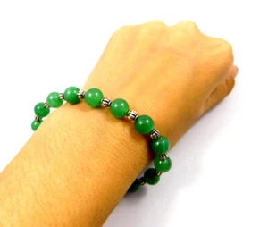 Lotto all'ingrosso Bracciale Pietre Preziose Avventurina Verde Naturale 8mm 8mm Perline Rotonde - Foto 1 di 27
