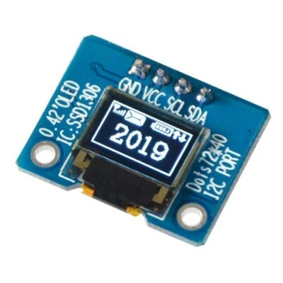 Display oled bianco 0.42 iic i2c lcd led 4 pin modulo arduino 72x40 ssd1306 - Bild 1 von 4